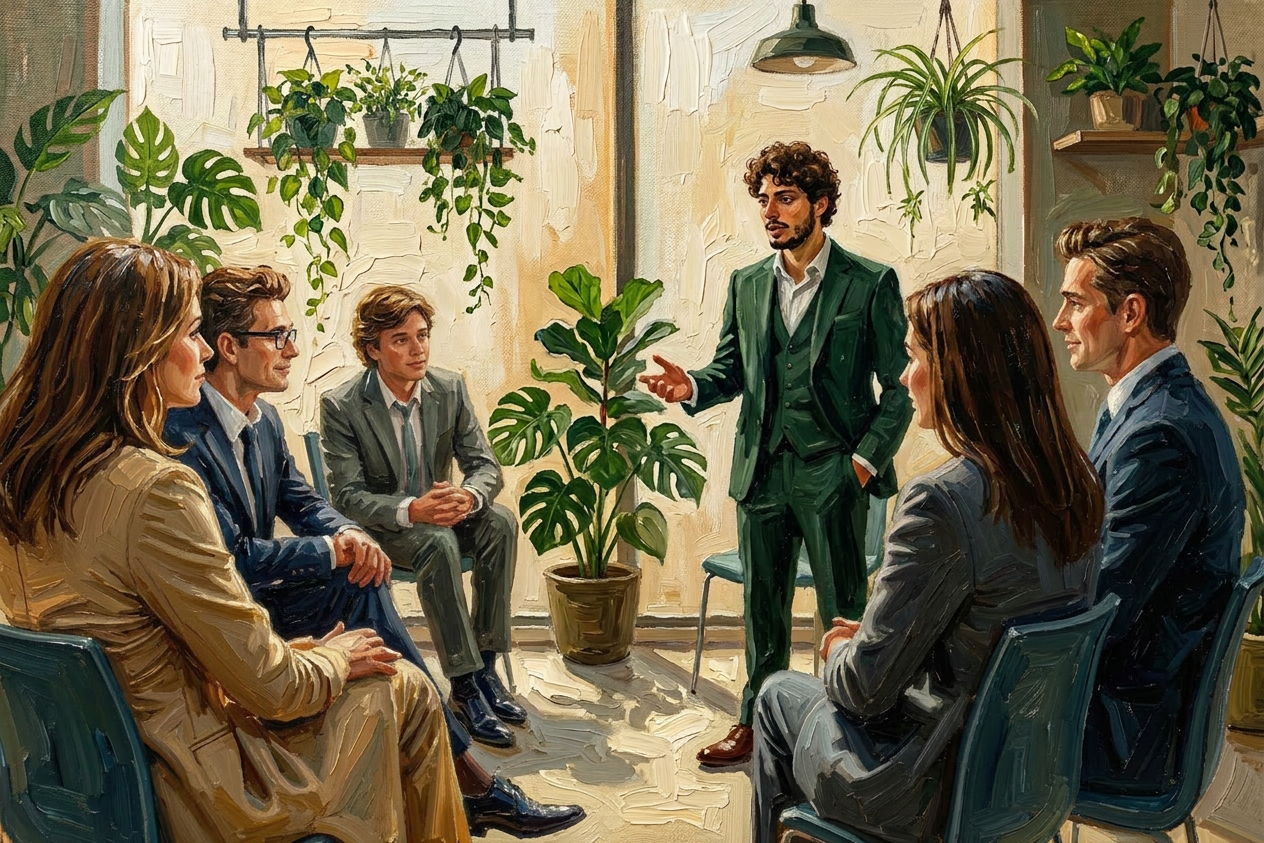 Treinamento corporativo em pintura a óleo